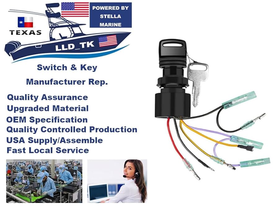 ピーノ　1009 Amazon.com: Ignition Key Switch for Mercury Outboard 3